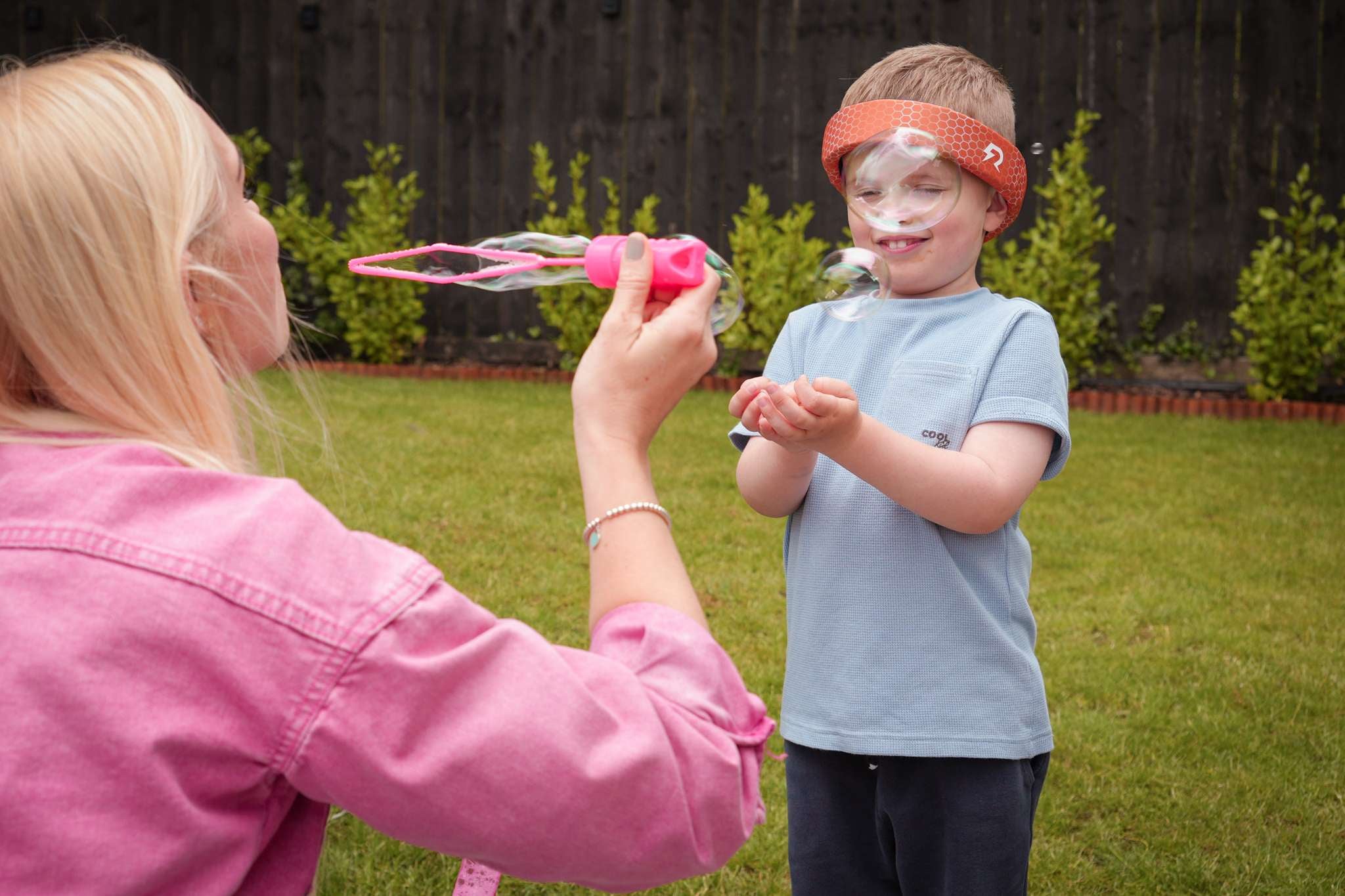 Child playing while wearing Rezon Halos
