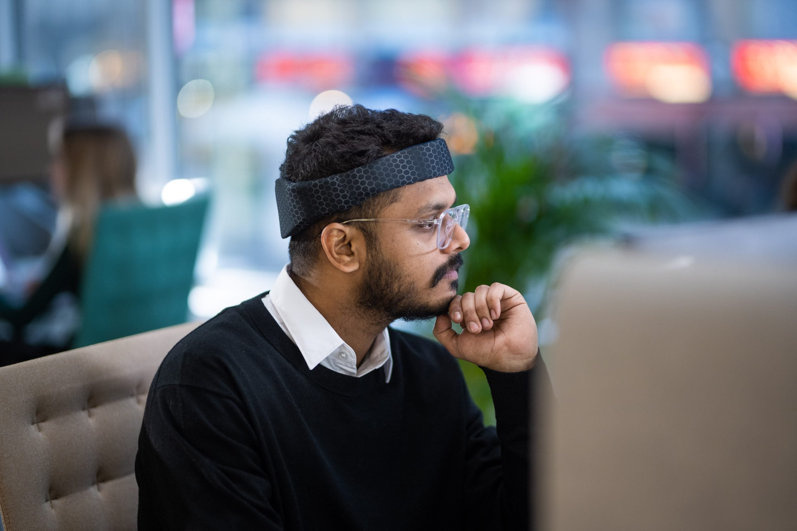 Rezon Halos® medical head protection being worn in the workplace.